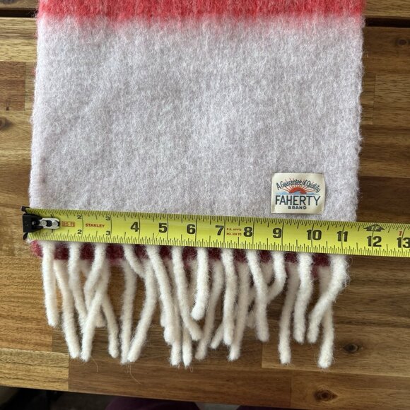 Faherty Alpaca Large Scarf Fringe Multicolor Made In Italy Boho Preppy Ethical - Picture 4 of 6